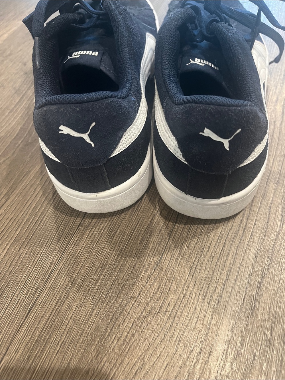 Puma Men's Navy Blue Suede Low-Top Sneakers - Picture 3 of 5